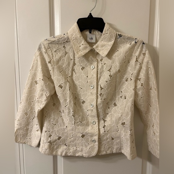 CAbi Cream Eyelet Portrait Jacket - Picture 1 of 6